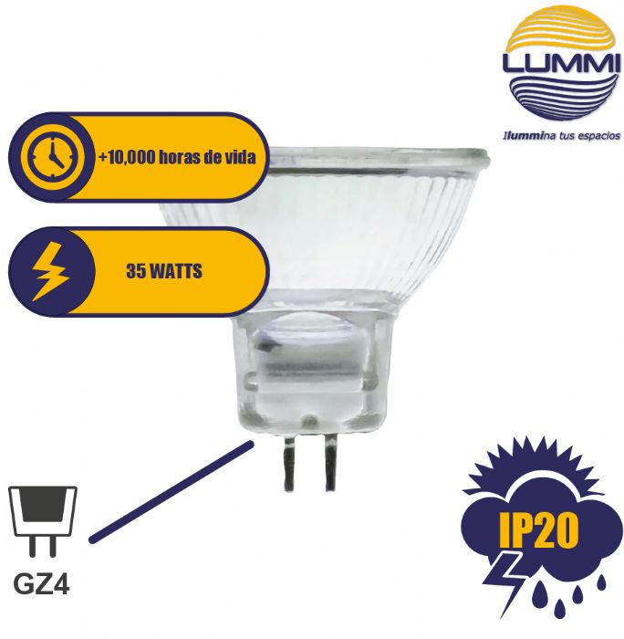 Foco De Halogeno Mr-11 12v. 35w. Gz4 (mr11fthc)